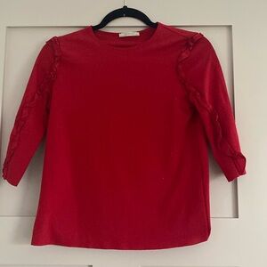 Zara Trafaluc size US Small red top